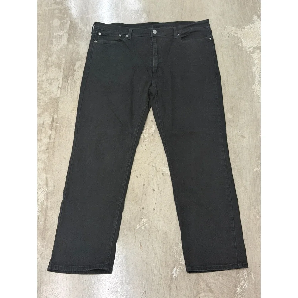 Levi's 541 Athletic Fit Jeans Mens W40 L32 Black Straight Leg Denim 0094